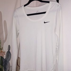 White Nike Dri-Fit long sleeve